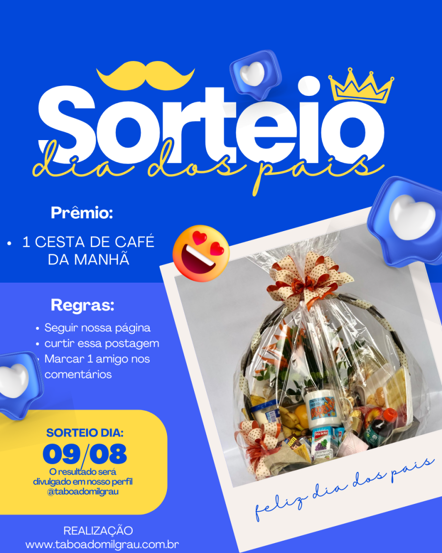  SORTEIO DIA DOS PAIS EM APARECIDA DO TABOADO